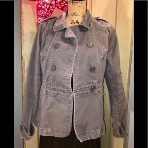 Olive Jacket with Military Accents